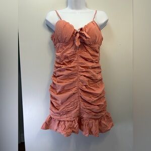 AKIRA Pink Ruched Dress